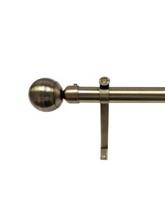 ANTIQUE BRASS FINISH CLASSIC BALL CURTAIN POLE 