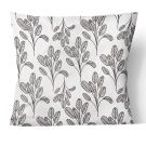 Gray Leaf Line Art Design