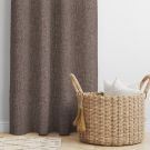 Brown Faux Linen Curtains