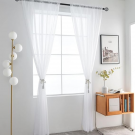 Plain White voile Sheers Curtains