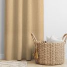 Moccasin Faux Linen Curtains