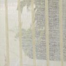 Beige Stripe White Faux Linen Sheers