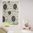 Brown Flowers Roller Jacquard Blinds