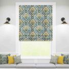 Damask Design Yellow Blue Roman Blinds - BROB-PD2-211