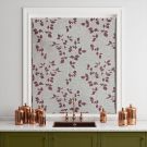 Red and Grey Leaf Roller Jacquard Blinds
