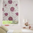 Red Flowers Roller Jacquard Blinds