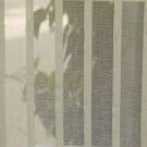 Silver Stripe Off White Faux Linen Sheer Fabric