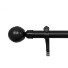 MATT BLACK FINISH CLASSIC BALL CURTAIN POLE 