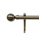 ANTIQUE BRASS FINISH CLASSIC BALL CURTAIN POLE 