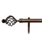 BRONZE FINISH TWISTED CAGE CURTAIN POLE