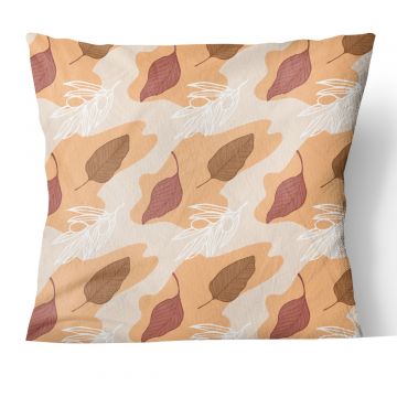 Dark Orange Leaf Design