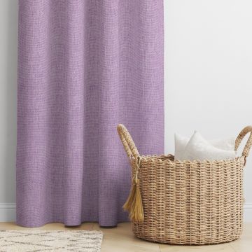 Violet Purple Faux Linen Curtains