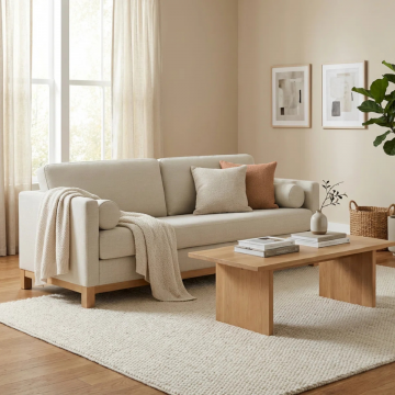 Jane 84" Upholstered Sofa - Cream