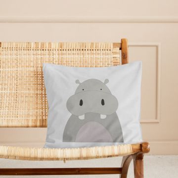 "Hippo Art Print"  cushion Cover 