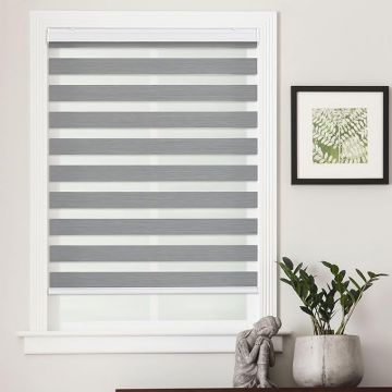 Bergen Metal Grey Zebra Blinds