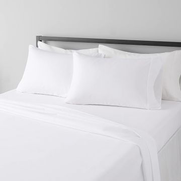 100% Premium Cotton White  Bedding Set