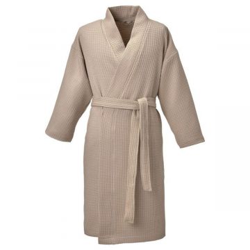 Beige Waffle Bathrobe