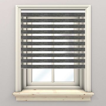 Bergen Black Coffee Zebra Blind
