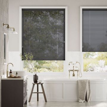 Gloss Black-Venetian Blinds