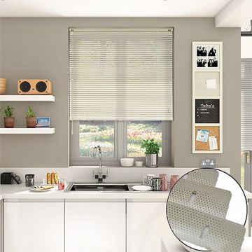 Perforated Pearl Beige-Venetian Blinds