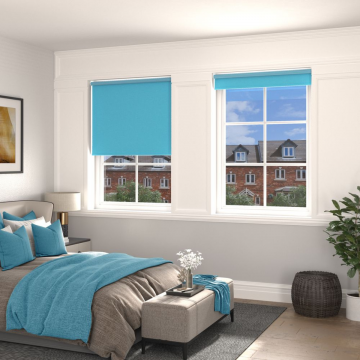 Madeira Sky Blue Blackout Roller Blind