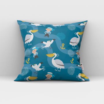 Little Pelicans Design Cushion Cover