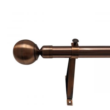 BRONZE FINISH CLASSIC BALL CURTAIN POLE
