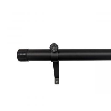MATT BLACK FINISH END STUD CURTAIN POLE