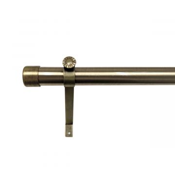 ANTIQUE GOLD FINISH END STUD CURTAIN POLE