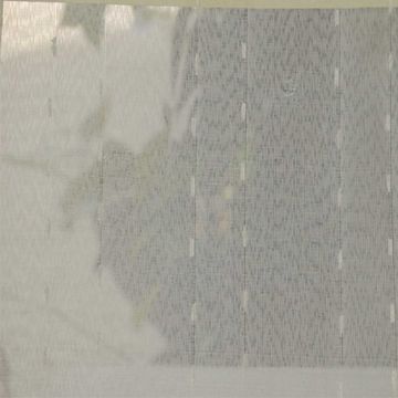 White Dotted Line Faux Linen Sheers