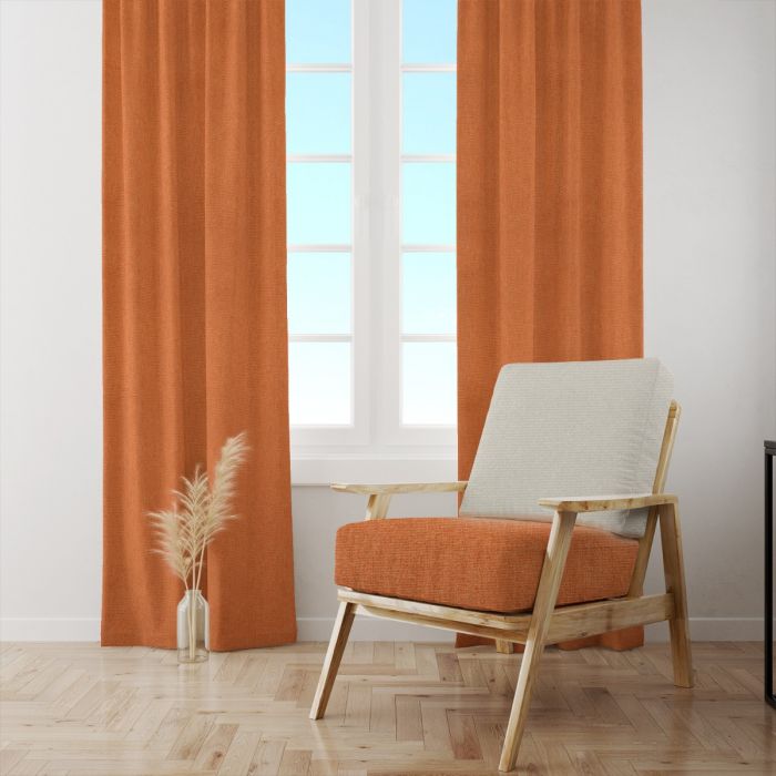 Tangerine Faux Linen Orange