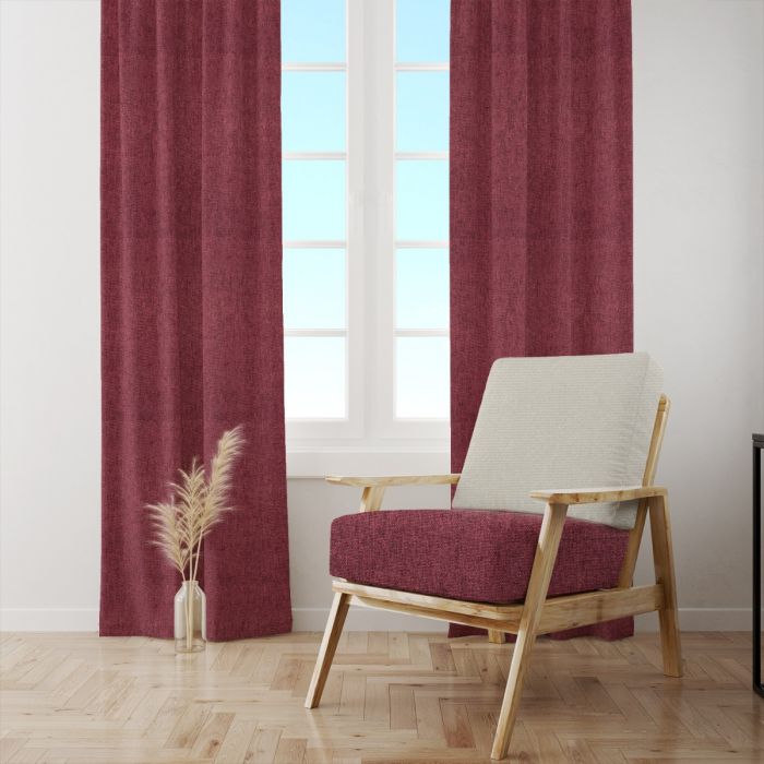 Maroon Faux Linen 