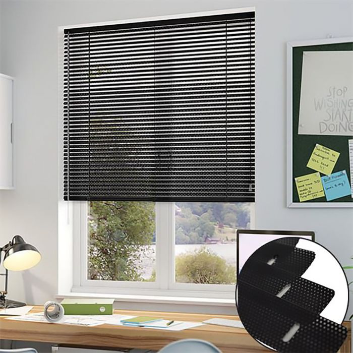 Perforated Black - Venetian Blinds